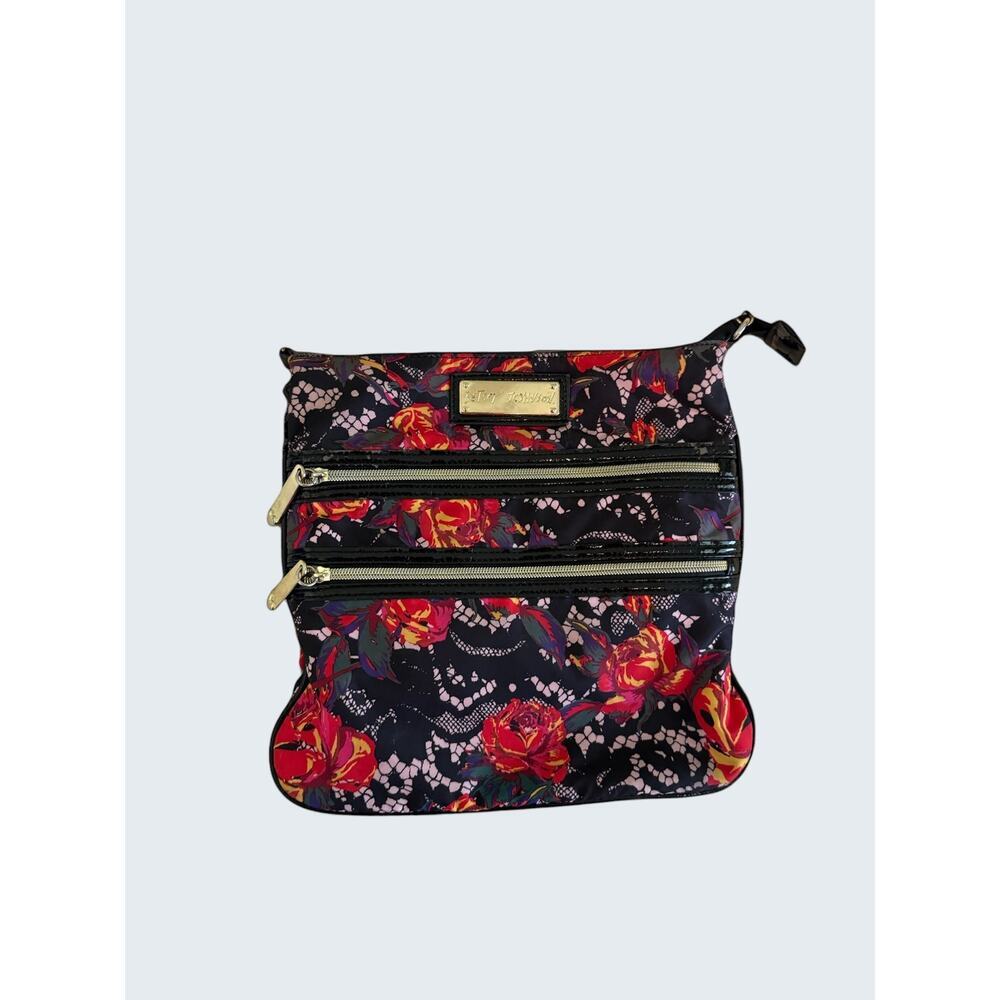 Betsey Johnson Yr2K Floral Lace-Print Crossbody Bag